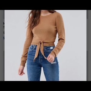 Multi-Way Cozy Textured Tie-Hem Sweater